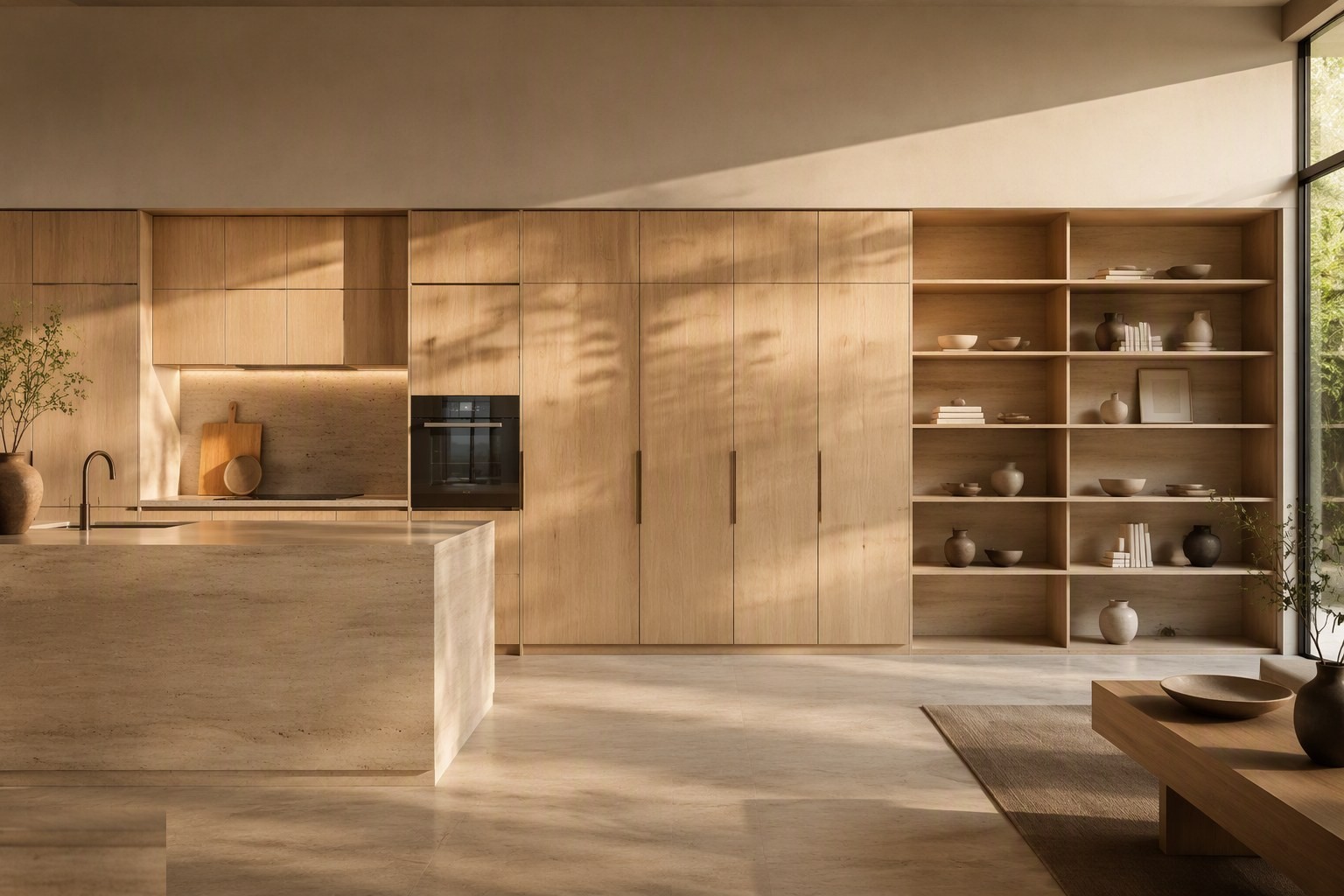 SYMATTI modular grid unifying kitchen, wardrobe and shelving in one interior